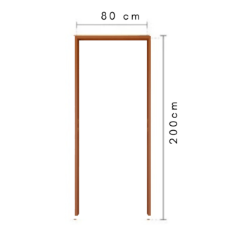 GREATWOOD วงกบประตูไม้จริง FJ 80x200ซม. ทำสี