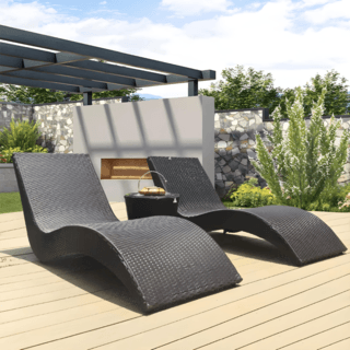 SUMMER SETเตียงริมสระ  Mak ขนาด 65x180x74 ซม. สีดำ