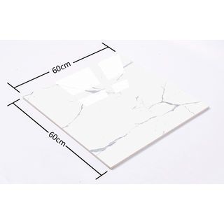 Marbella กระเบื้องเซรามิคปูพื้น 60x60 ซม. ลิซ่า-ไวท์ A-6601 Gloss (4P) Random