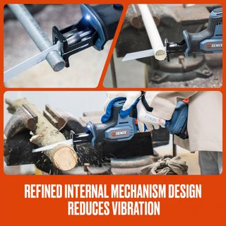 SENIX เลื่อยชักไร้สาย Brushless 20 มม. 20V(Max) (พร้อมแบตเตอรี่ 2.0Ah 1 ก้อน) รุ่น PSRX2-L1-EU สีน้ำเงิน - ดำ