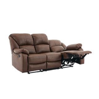 PULITO เก้าอี้พักผ่อนหนังสังเคราะห์ 3 ที่นั่ง รุ่น  KASTOR ขนาด 196x97-167x101-78 ซม. สีน้ำตาล