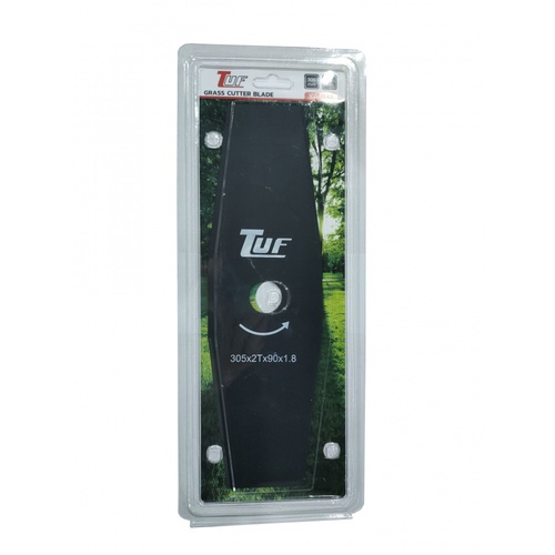 TUF ใบมีดตัดหญ้าทรงมะละกอ รุ่น YT-1242 ขนาด305x90x1.8มม. (12นิ้ว)สีดำ 