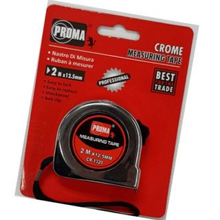 ตลับเมตร ชุบโครมเมี่ยม PROMA  2 เมตร         