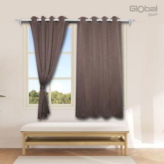 DAVINCI ผ้าม่านหน้าต่าง รุ่น  Mila-13 ขนาด 140x160 ซม. สีอิฐ