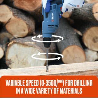 SENIX สว่านไฟฟ้า 10 มม. 450W รุ่น PDDE4.5-M-EU สีน้ำเงิน - ดำ