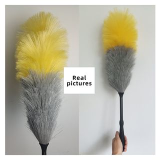 ICLEAN ไม้ปั่ดฝุ่นพลาสติก รุ่น DS-1625B ขนาด 10x10x62 ซม. สีเหลือง-เทา