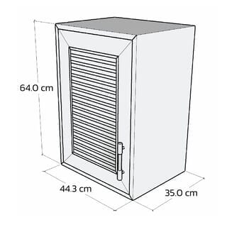 WT ตู้ลอยเดี่ยว  GB  204 สีสัก