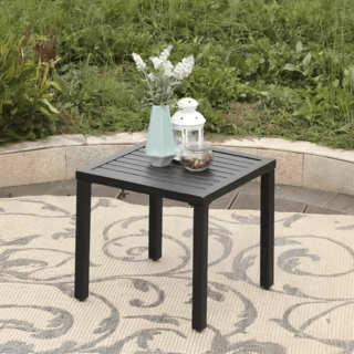 SUMMER SET โต๊ะ outdoor อลูมิเนียม Laemchabang ขนาด 45x45x50 ซม. สีดำ