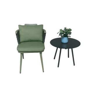 SUMMER SETเก้าอี้ outdoor อลูมิเนียม Samed ขนาด 57x59x76 ซม. สีเขียว