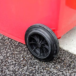 ICLEAN ถังขยะเทศบาลฝาเรียบทรงเหลี่ยม 240 ลิตร รุ่น TG51805-RE ขนาด 74x59x100 ซม. สีแดง (ขยะอันตราย) 1/4