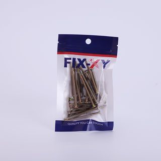 FIX-XY สกรูยึดกระเบื้องปลายสว่าน ขนาด #8 ยาว 2.25นิ้ว (55มม.) บรรจุ 25ตัว/ถุง สีทอง