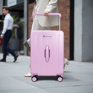 WETZLARS กระเป๋าเดินทางแบบด้านจับยาว ขนาด 24 นิ้ว  รุ่น Amber-02 ขนาด 26x41.5x60 ซม. สีชมพูคอตตอน
