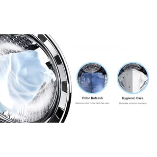 TCL เครื่องซักอบฝาหน้า รุ่น WT11EPWDG  (ซัก 10กก. อบ 7กก.) สีเทา