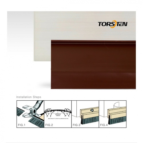 TORSTEN เส้นกันแมลงพีวีซี แถบกาว รุ่น KZT005-BN 100ซม. สีน้ำตาล