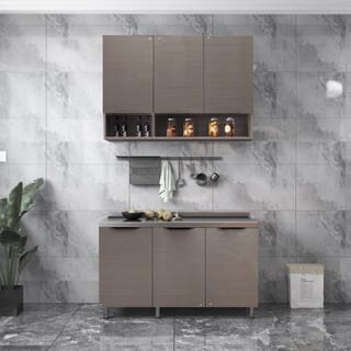 CLOSE ตู้ท็อปหน้าบานไฮกลอสปิดผิว ขนาด 120×50×85 ซม. T-120 CALISTA สีไม้ธรรมชาติ (1/2)