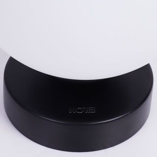 EILON โคมติดผนังทรงกลม ขั้ว E14 รุ่น GDD-8767 ฐานสีดำ โคมสีขาวขุ่น