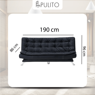 PULITO โซฟาปรับระดับPU 3ที่นั่ง รุ่น Martin 190x86x96ซม. สีดำ