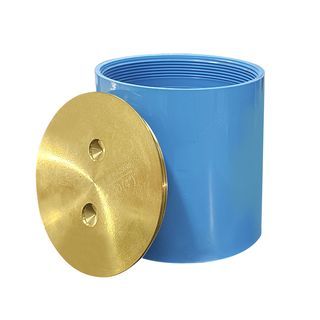 ANA ชุดฝาส้วม clean out+ท่อ PVC รุ่น 5P150-1-150-000-5-0 ขนาด 6 นิ้ว สีทอง