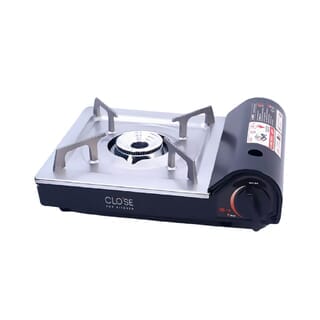 CLOSE เตาแก๊สพกพา 1 หัวเตา TRIXIE สีเงิน-ดำ