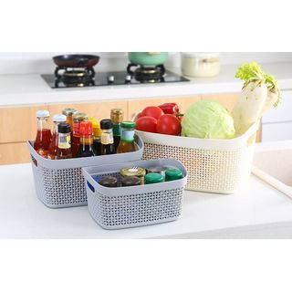 GOME ตะกร้าอเนกประสงค์ทรงเหลี่ยม รุ่น Woven 2288 ขนาด 17×23×12ซม. สีเทา