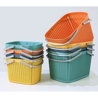 GOME ตะกร้าอเนกประสงค์มีหูหิ้ว รุ่น Woven 2101 ขนาด 23×32.5×21ซม. สีเขียว