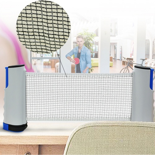 4TEM ตาข่ายโต๊ะปิงปอง รุ่น 6YX008 พับเก็บได้ สีฟ้า-เทา