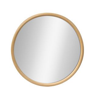 Nice กระจกมีกรอบทรงกลม (PS) รุ่น คากามิ-01 ขนาด 60x60 ซม. สีไม้ธรรมชาติ 