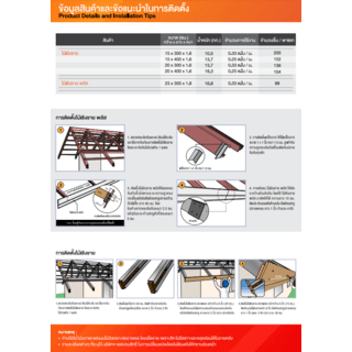 ตราเพชร เชิงชาย รุ่นพลัส 1.8x23x300 ซม. สีธรรมชาติ