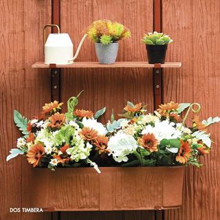 DOS ถังเก็บน้ำบนดินพิมพ์ลาย ทรงท่อนไม้ ยับยั้งแบคทีเรีย ขนาด 900L รุ่น Timbera สี Lite Oak