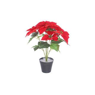 Tree O ต้นพอยน์เซตเทีย ประดิษฐ์ 5 ช่อ รุ่น MC001 ขนาด 33*40*50ซม. สีแดง