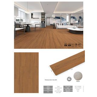 กระเบื้องยาง SPC Click lock 184x1220x4+1mm IXPE มม  (มีโฟมในตัว)  รุ่น 1210  (2.694ตรม./12แผ่น) TAPIO สีไม้โรสวู๊ด
