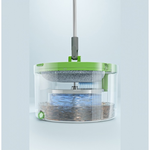 WINKPLUS ชุดม็อบปั่นแบบถังเดี่ยวแยกน้ำรุ่น HDR-M047 ขนาด 32x32x19.5 ซม. สีเทา