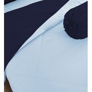 TRUFFLE ชุดเครื่องนอนพร้อมผ้านวม 6 ชิ้น รุ่น Hoshi-01 ขนาด 5ฟุต สีน้ำเงิน-ฟ้าอ่อน