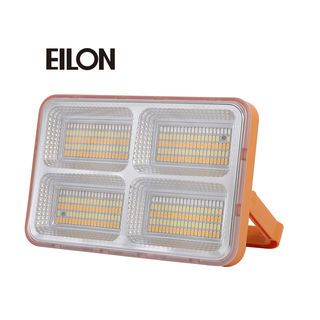 EILON สปอร์ตไลท์โซล่าร์เซลล์แบบพกพา พับได้ 100W รุ่น ESTD-100W-QB3065 แสง3สี+มีไฟสีแดงและน้ำเงิน