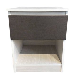 DELICATO ตู้ข้างเตียง ขนาด 40x40x50ซม. รุ่น ฟอร่า สีเมเปิ้ล/ผ้าเทา