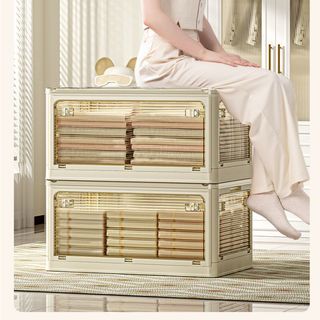 GOME กล่องเก็บของอเนกประสงค์ พับเก็บได้ รุ่น 9002-B ขนาด 60x42x33.5ซม. สีเบจ