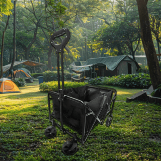 SUMMER SET รถเข็นแคมปิ้ง รุ่น Baka ขนาด 50X80X67-91CM สีดำ