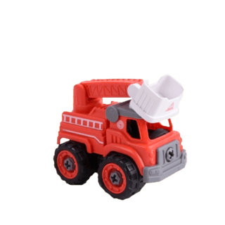 TOYS ของเล่นรถดับเพลิงกระเช้าประกอบพร้อมรีโมตคอนโทรล รุ่น#LM9034 ขนาด18.5x9.5x15.5ซม.สีแดง