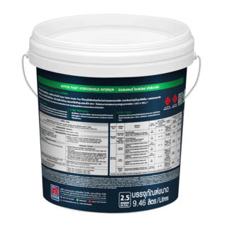 NIPPON PAINT สีน้ำอะคริลิกภายใน HYBRIDSHIELD กึ่งเงา ขนาด 2.5 แกลลอน เบส A
