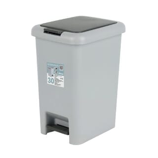 Kleanzy ถังขยะเหยียบเหลี่ยม Prensa 30 ลิตร ขนาด 29x39x49.5 ซม. รุ่น TG51791G สีเทา