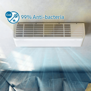 SAMSUNG เครื่องปรับอากาศ S-Inverter Eco Plus 18000BTU AR18DYHZBWKNST สีขาว