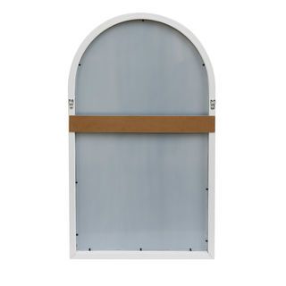 Nice กระจกมีกรอบทรงเหลี่ยมมน (PS) รุ่น คากามิ-03 ขนาด 47x72 ซม. สีไม้ธรรมชาติ 