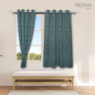 DAVINCI ผ้าม่านหน้าต่าง รุ่น  Mila-03 ขนาด 140x160 ซม. สีน้ำเงิน