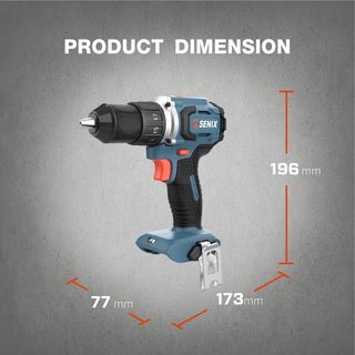 SENIX สว่านไร้สาย Brushless 13 มม. 20V(Max) (พร้อมแบตเตอรี่ 2.0Ah  2 ก้อน) รุ่น PDDX2-M2-EU สีน้ำเงิน - ดำ