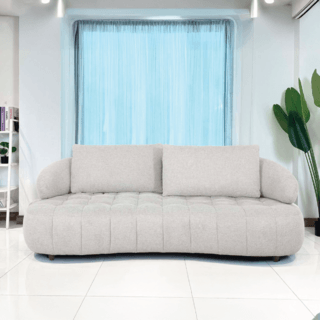 Relax studio โซฟาผ้าปรับอเนกประสงค์ 3 ที่นั่ง ขนาด 222x112-133x88 ซม. รุ่น Kepple สีเทาเงิน