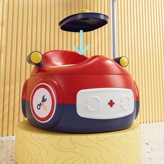 Primo Kids กระโถนนั่งเด็ก 3 in 1 ทรงจรวดเบาะPU  รุ่น Rocket CT20 สีแดง-น้ำเงิน