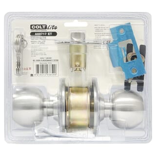 COLT LITE ลูกบิดห้องทั่วไป จานใหญ่ สเตนเลส-201 รุ่น A68717 SS สีสเตนเลส