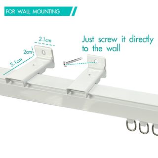 DAVINCI ขายึดแบบผนังเดี่ยว (อุปกรณ์เสริมรางผ้าม่านแบบยืดหดได้) รุ่น Jolie ขนาด 5.3x2.3x2.3 ซม. สีขาว 