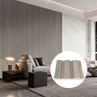 GREAT WOOD ไม้ฝ้าระแนง WPC W195  19.5x1.15x290 ซม. Warm gray