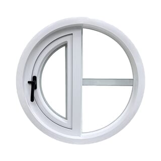 WELLINGTAN หน้าต่างช่องแสงวงกลม ตัวที แบบเปิด รุ่นTF07-W ขนาด 70x70 x10cm สีขาว